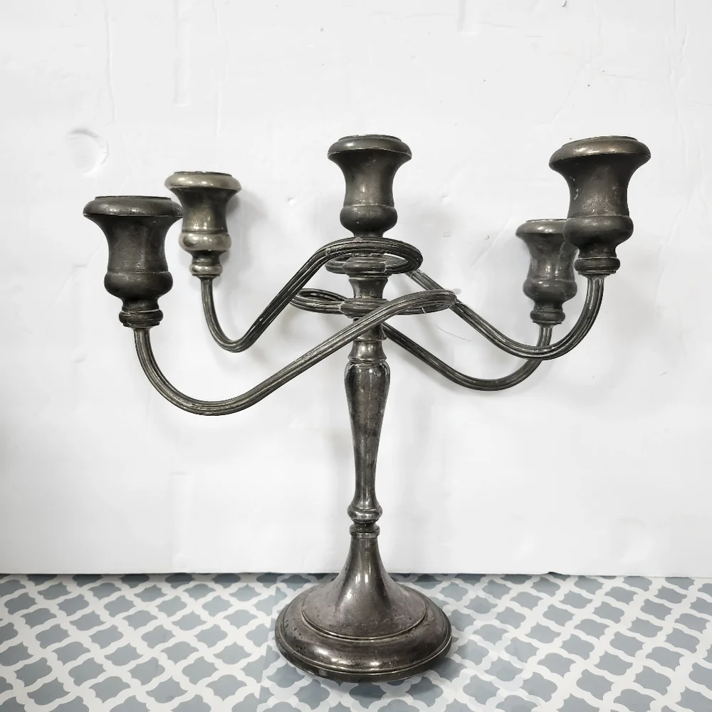 Silverplate Candelabra 5 Branch